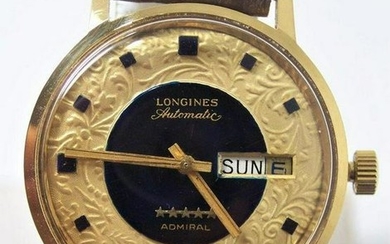 Vintage 18k GP LONGINES 5 Star ADMIRAL Automatic DAY