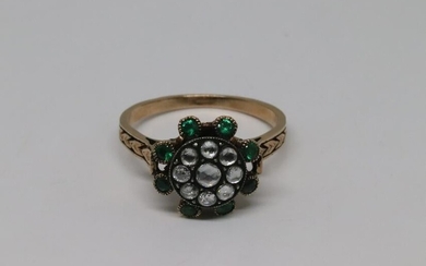 Vintage Diamond & Emerald ring