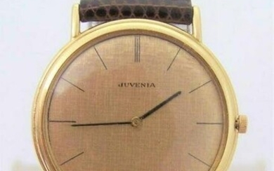 Vintage Ultra Slim 18k JUVENIA Mens Winding Watch