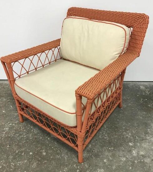 Vintage Woven Peach Toned Chair