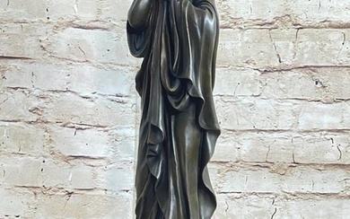 Virgin Mary Weeping Original Bronze Sculpture - 18" x 6"