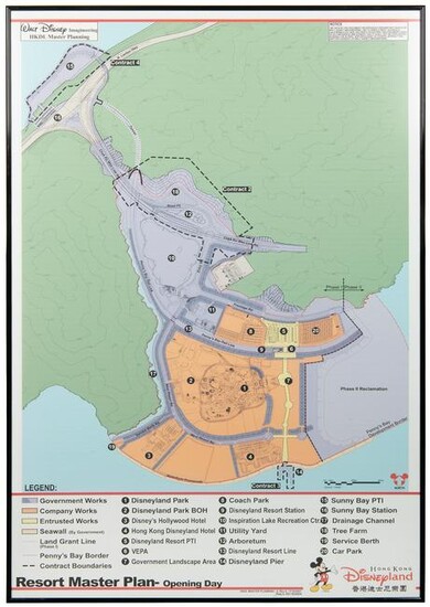 WDI Hong Kong Disneyland Master Plan Map. Hong Kong