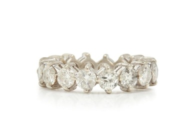 WHITE GOLD AND DIAMOND ETERNITY BAND