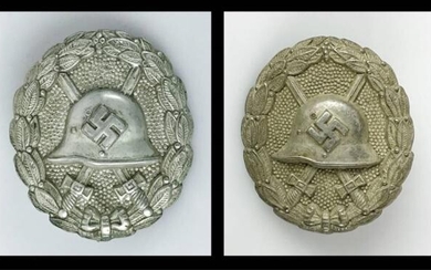 WW2 German Silver Wound Badges, (2pc)