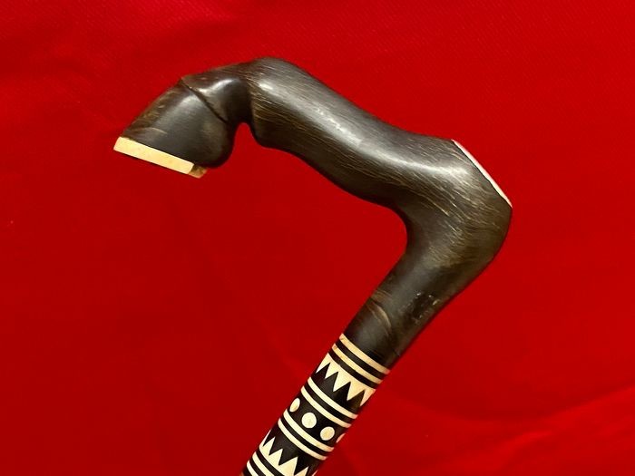Walking stick in wood, horn and ivory - Ivory - Late nineteenth century