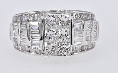 White gold - Ring - 4.22 ct Diamond