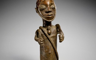 Yoruba People, large bronze, ex Hooper Coll.