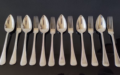 Zes tafelcouverts-D.van Outvorst & Zn, 1917-756 Gram - Cutlery set (12) - .833 silver
