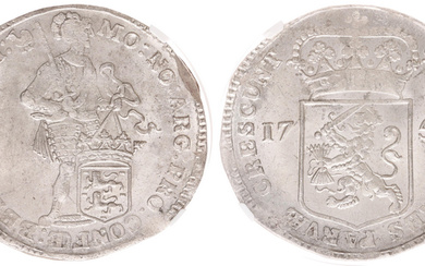 Zilveren Dukaat 1757 mm. Rooster (CNM 2.46.35 / Delm. 971)...