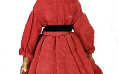 papier mâché shoulder headed doll, 17 cm, fine modelled