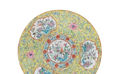 pastel flower and bird plate