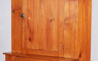 1-pc pine step back wall cupboard
