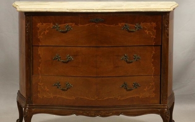 FRENCH STYLE FRUITWOOD CHEST WITH DESK