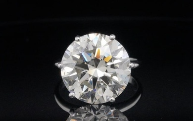 10.16ct GIA SI1/N Diamond and Platinum Ring