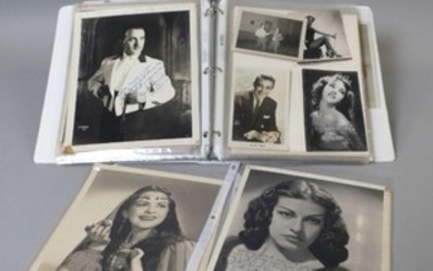 Group of Autographed Photographs of Actors and Musicians