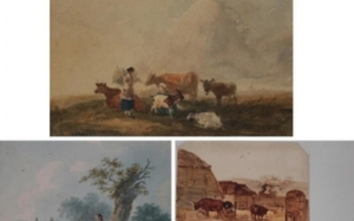 Peter de Wint (1784-1849) A Study Signed, watercolour, 6.5cm by...