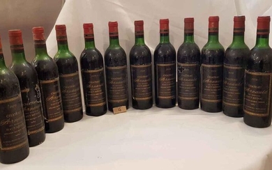12 bottles château ARNAULD 1970 HAUT MEDOC dusty labels, 5 high shoulder, 2 mid shoulder, 5 low neck. 2 damaged labels.