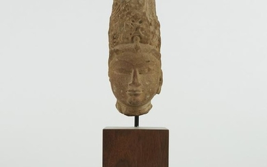 9th-10th c. Indian Stone Head of Vishnu Chandella