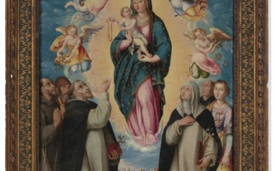 Anonymous (follower of Bernardo Bitti, Peruvian, early 17th century), Immaculate Conception with Saints