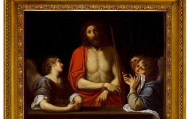 Francesco Albani (Bologna, 1578 - 1660) Ecce Homo with angels...