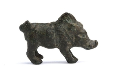 Roman votive bronze boar 1st – 3rd century AD; length...