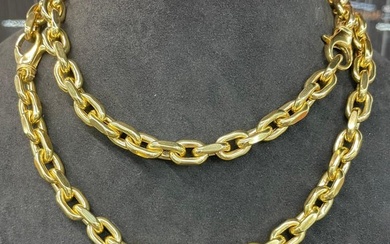 14 Karat Yellow Gold Detachable Link Necklace Bracelet 73.4 Grams 33 Inches