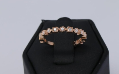 14KT Rose Gold stackable Diamond Ring