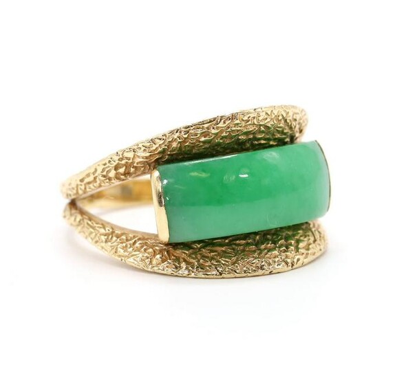 14KY Gold Jade Ring