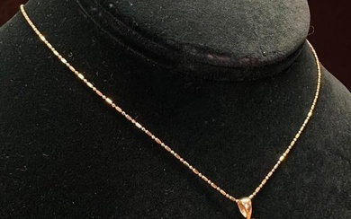 14k Gold Diamond & Pearl Pendant