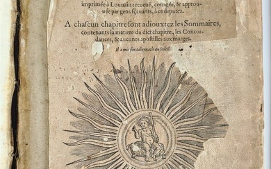 1550 BIBLE in FRENCH LOUVAIN ILLUSTRATED 16th CENTURY antique FOLIO rare