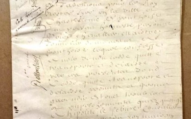 1647 French Manuscript on Vellum