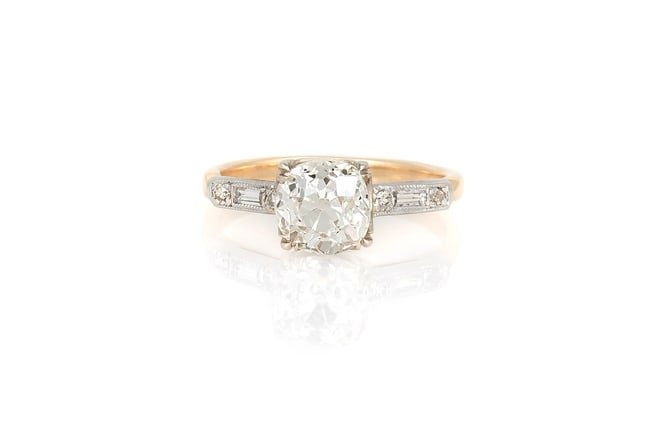 1.67 Carat Art Deco Engagement Ring