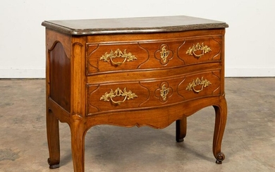 18TH C. SIGNED PROVINCIAL LOUIS XV WALNUT COMMODE