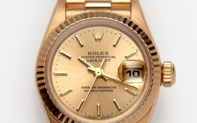 18k Rolex Oyster Perpetual Datejust ladies watch 26mm case + Box
