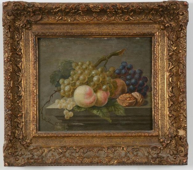 18th century Dutch old master still life with fruit, in