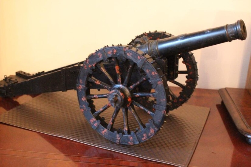 18th.C Bronze Signed Cannon