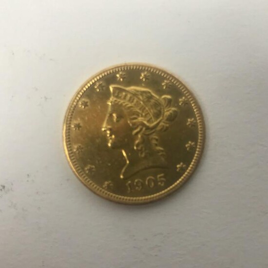 1905 US Ten Dollar Gold Coin