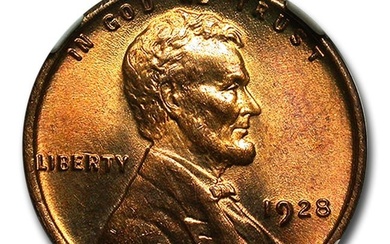 1928 Lincoln Cent MS-65 NGC (Red/Brown)