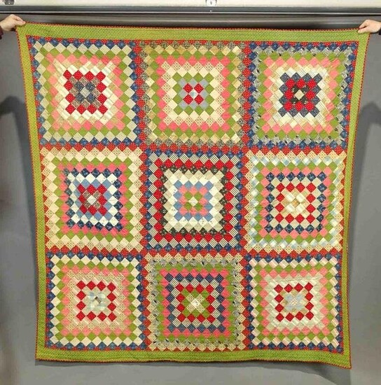 19th c. Checkerboard Quilt