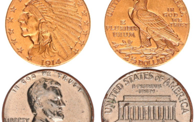 2½ Dollars 1914-D - Indian Head (KM128, Fr.120) - Obv:...