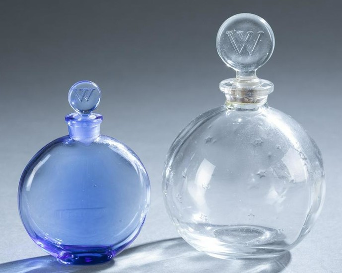 2 House of Worth, "Dans la Nuit", perfume bottles.