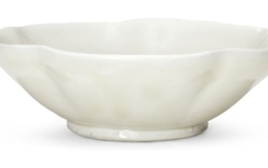 A WHITE-GLAZED 'LOTUS' BOWL SONG DYNASTY