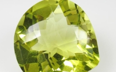 15.52 Ct Genuine Green Gold Quartz Pear Cut
