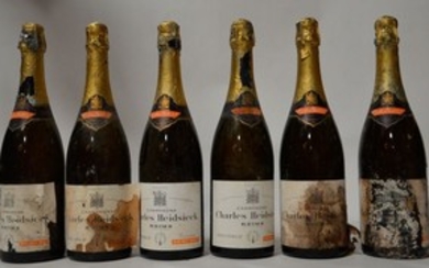 6 bouteilles CHAMPAGNE "demi-sec", Charles-Heidsieck…