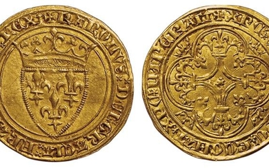 Charles VI. 1380 1422. Ecu d'or à la couronne. A/ …