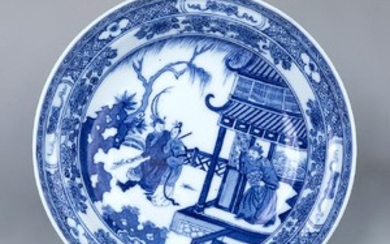CHINESE BLUE AND WHITE PLATE
