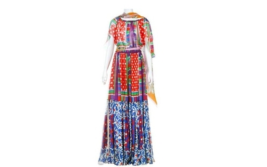 Dolce and Gabbana Silk Scarf Dress