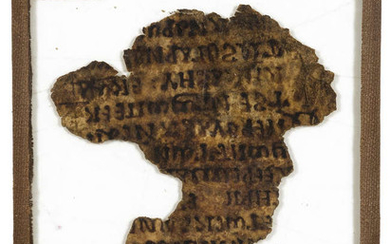 Drunkenness.- ?Athanasius (Saint) Fragment of a leaf on parchment in Sahidic Coptic, Upper Egypt, [7th or 8th century].