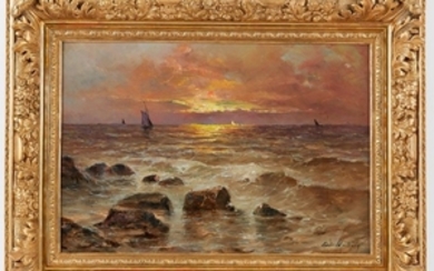 Émile MAILLARD (1846 1926) Marine Huile sur toile …