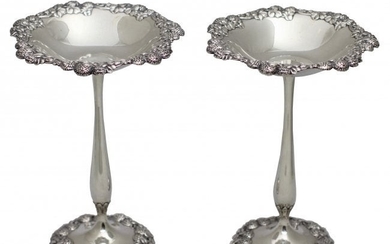 Fine Pair of Tiffany Sterling Silver Compotes